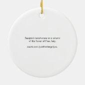 Tower of Pisa Mascherone，イタリア – オーナメント (裏面)