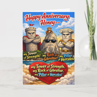 Tower of strength wedding anniversary to husband カード