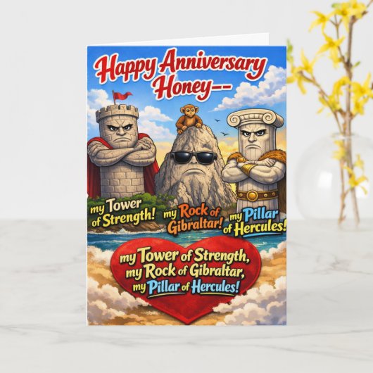 Tower of strength wedding anniversary to husband カード (黄色い花)