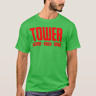 Tower Record Retro Vintage Music Hollywood retro f Tシャツ