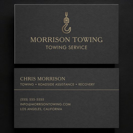 Towing Service Black Gold 名刺