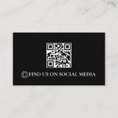 Towing Services QR Code Black and White 名刺 (裏面)