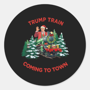 Town 来 Santa Trump 2024クリスマスTrump Train C ラウンドシール