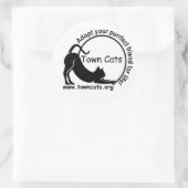 Town Cats Promoステッカー ラウンドシール (バッグ)