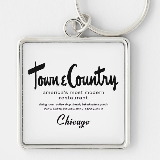 Town & Country Restaurants,シカゴ, IL キーホルダー (正面)