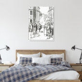 Town Crierによる販売、'Praxis Rerの木版画の後 キャンバスプリント (インサイチュ (寝室))