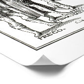 Town Crierによる販売、'Praxis Rerの木版画の後 ポスター (角)