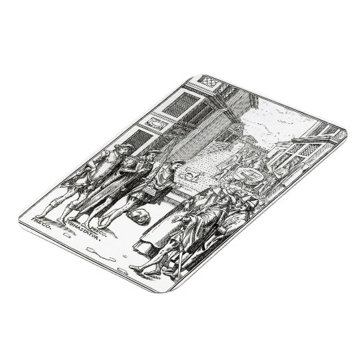 Town Crierによる販売、'Praxis Rerの木版画の後 マグネット (左側)