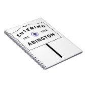 Town Entering Sign、Abington Massachusts ノートブック (右側)