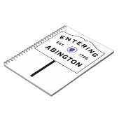 Town Entering Sign、Abington Massachusts ノートブック (左側)