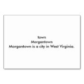 Town Morgantown Reading Flashcards for Adults テーブルナンバー (裏面)