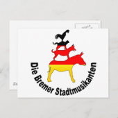 Town Musicians of Bremen ポストカード (正面/裏面)