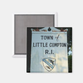 Town of Little Compton, RI木製サイン マグネット (正面/裏面)