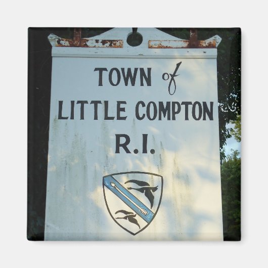 Town of Little Compton, RI木製サイン マグネット (正面)