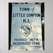 Town of Little Compton, RI sign ポスター (正面)