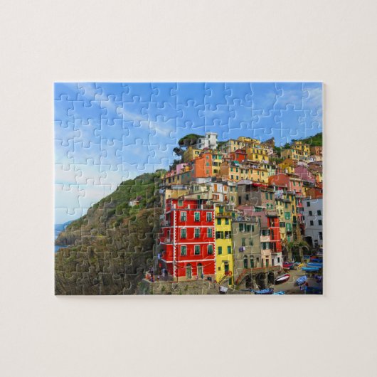 Town of Riomaggiore in Cinque Terre ジグソーパズル (横)