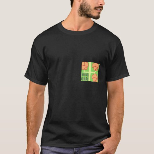 Town pixel logo  tシャツ (正面)