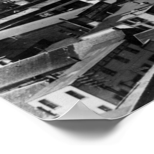 Town View of Juneau，アラスカ写真 ポスター (角)