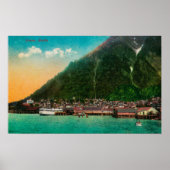 Town View of Juneau, AlaskaJuneau, AK 2 ポスター (正面)