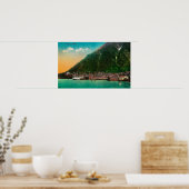 Town View of Juneau, AlaskaJuneau, AK 2 ポスター (キッチン)