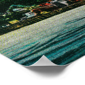 Town view of Ketchkan, Alaska from Steamer ポスター (角)