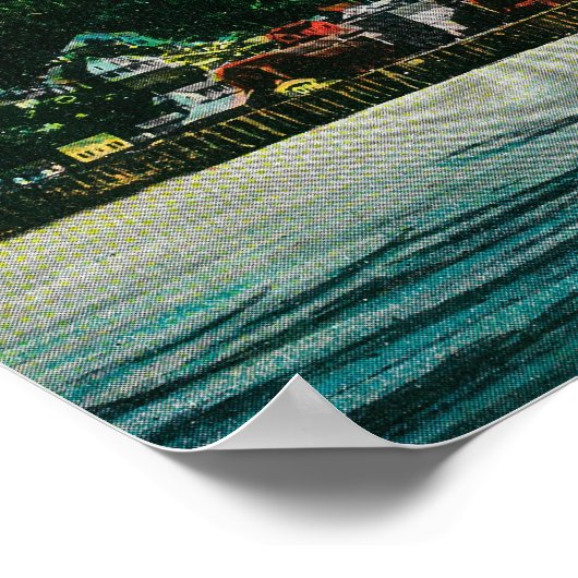 Town view of Ketchkan, Alaska from Steamer ポスター (角)