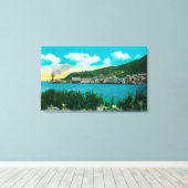 Town View of Latouche, AlaskaLatouche, AK キャンバスプリント (インサイチュ (ウッドフロア))