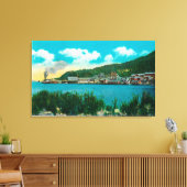 Town View of Latouche, AlaskaLatouche, AK キャンバスプリント (インサイチュ (リビング))