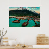Town View of Skagway, AlaskaSkagway, AK ポスター (キッチン)