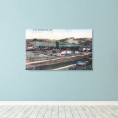 TownFreestoneの空中表示（カリフォルニア州） キャンバスプリント (インサイチュ (ウッドフロア))