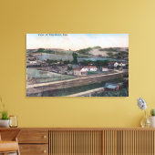 TownFreestoneの空中表示（カリフォルニア州） キャンバスプリント (インサイチュ (リビング))