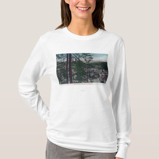TownGuernevilleの空中写真、カリフォルニア Tシャツ (正面)