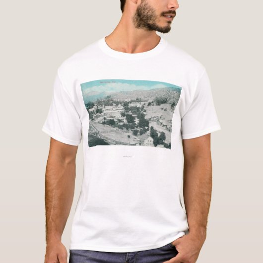 TownMariposaの空中写真、カリフォルニア Tシャツ (正面)