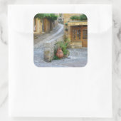 Townscape in Dordogne，フランスのステッカー スクエアシール (バッグ)