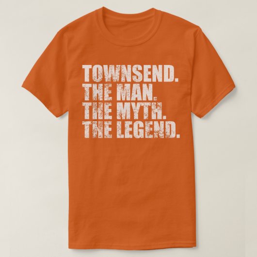 TownsendTownsendファミリ名Townsend姓To Tシャツ (デザイン正面)