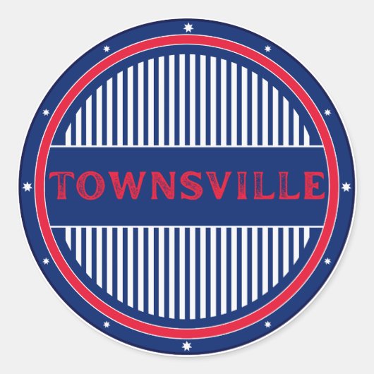 Townsville City Pride Emblem – Australian Identity ラウンドシール (正面)