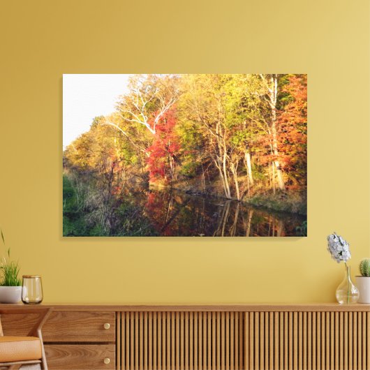 Towpath Autumn Glory (Ohio) Canvas Print キャンバスプリント (インサイチュ (リビング))