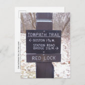 Towpath Trail Sign, Cuyahoga Valley国立公園 ポストカード (正面/裏面)