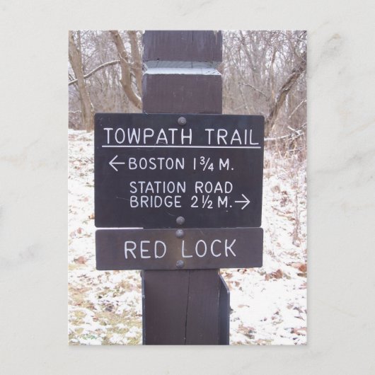 Towpath Trail Sign, Cuyahoga Valley国立公園 ポストカード (正面)