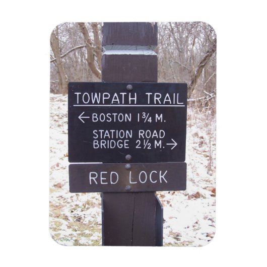 Towpath Trail Sign, Cuyahoga Valley国立公園 マグネット (縦)