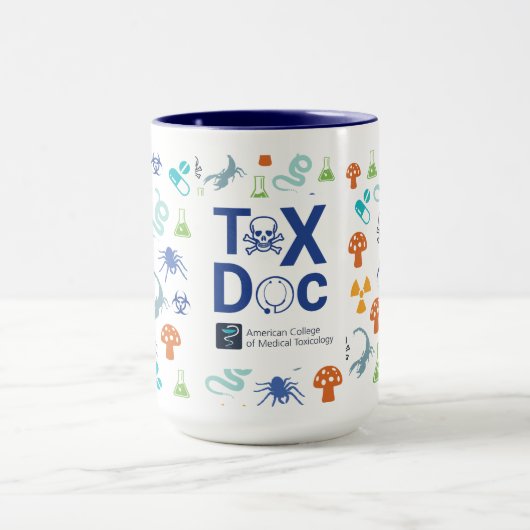 Tox Doc Mug, Blue Tone, 15 oz. マグカップ (中央)