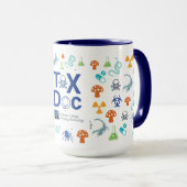 Tox Doc Mug, Blue Tone, 15 oz. マグカップ (正面右)