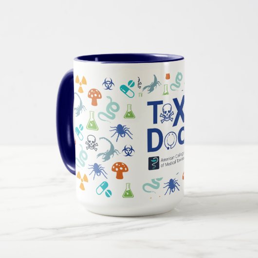 Tox Doc Mug, Blue Tone, 15 oz. マグカップ (正面左)