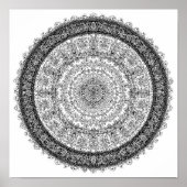 Toxic Beauty Fractal Rust Mandala Template ポスター (正面)