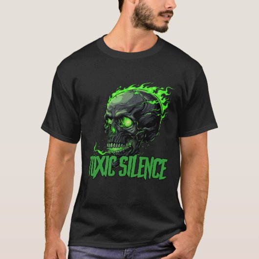 "Toxic Silence" T-shirt med logo + text Tシャツ (正面)
