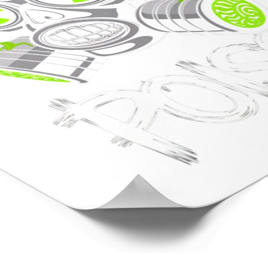 Toxic Skull Drifter Sticker  ポスター (角)