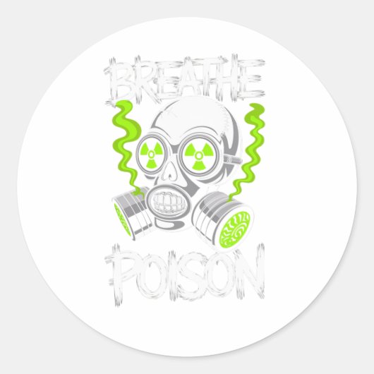 Toxic Skull Drifter Sticker  ラウンドシール (正面)