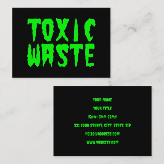 TOXIC WASTE 名刺 (正面/裏面)