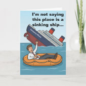 Toxic Workplace Escape Funny Quitting Job Congratu カード (正面)