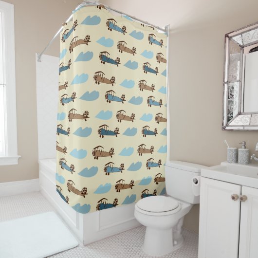 Toy Airplane Shower Curtain シャワーカーテン (インサイチュ)